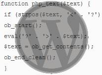 Dodwanie kodu PHP do tekstu w WordPressie